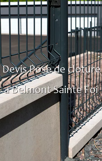 Devis Pose de cloture a Belmont Sainte Foi
