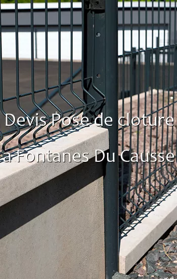 Devis Pose de cloture a Fontanes Du Causse