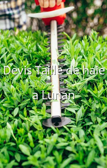 Devis Taille de haie a Lunan