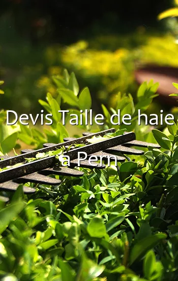 Devis Taille de haie a Pern