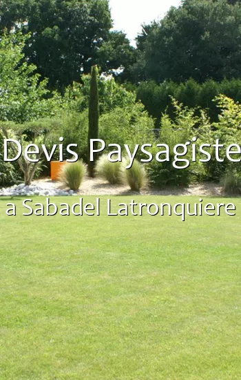 Devis Paysagiste a Sabadel Latronquiere