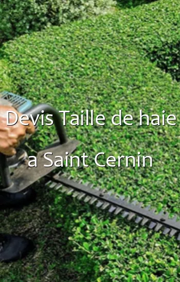 Devis Taille de haie a Saint Cernin