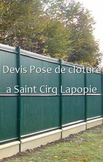 Devis Pose de cloture a Saint Cirq Lapopie