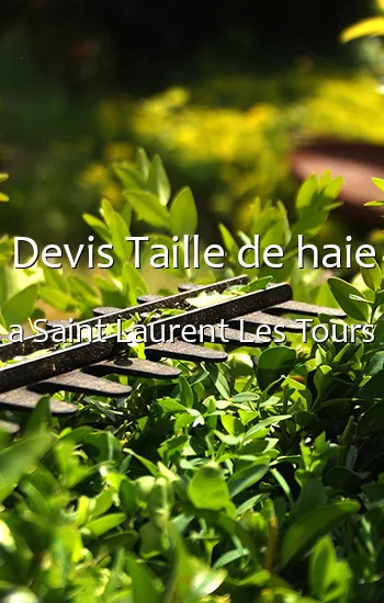 Devis Taille de haie a Saint Laurent Les Tours