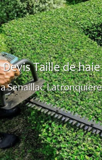 Devis Taille de haie a Senaillac Latronquiere